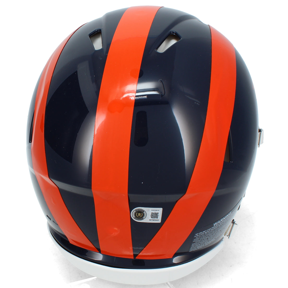 Devin Hester Autographed Chicago Bears Navy 1936 Tribute Speed Authentic Helmet Beckett