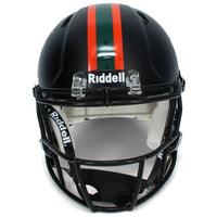 Devin Hester Autographed Miami Hurricanes Black Alternate Speed Authentic Helmet Beckett