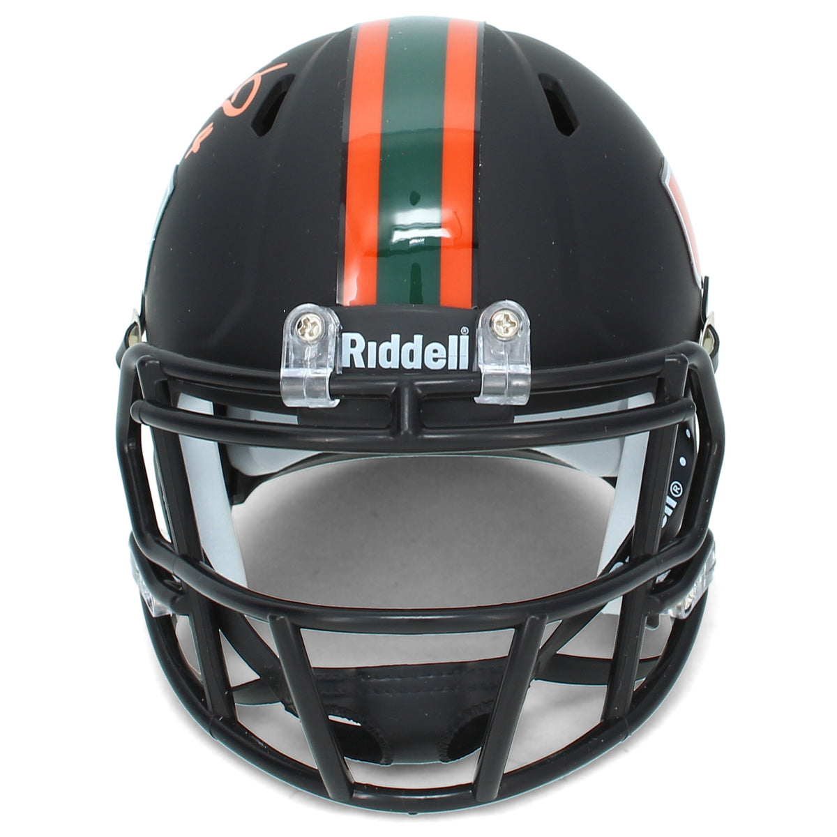 Devin Hester Autographed Miami Hurricanes Black Alternate Speed Mini Helmet Beckett