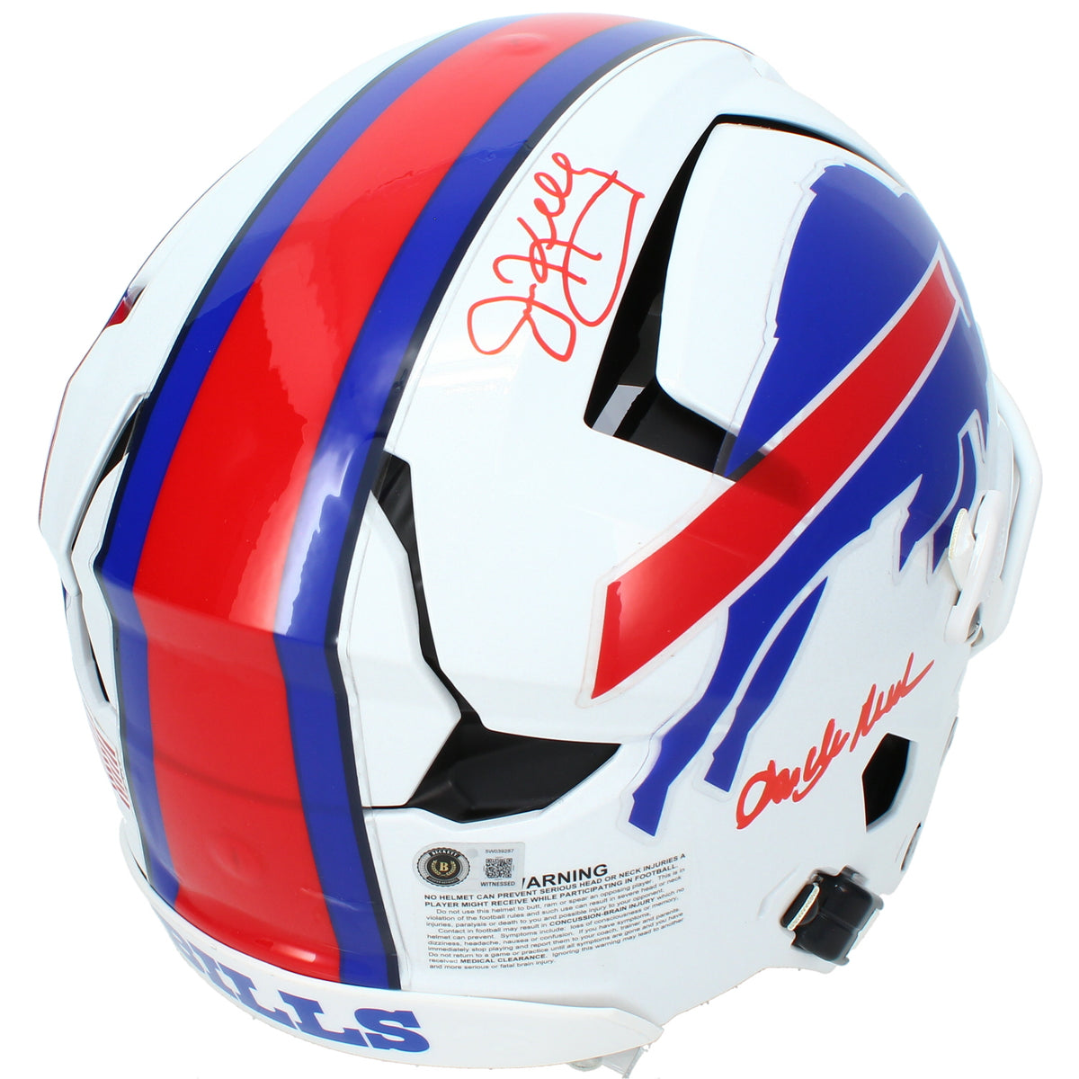 Jim Kelly/Andre Reed/Thurman Thomas Triple Autographed Buffalo Bills Axiom Authentic Helmet Beckett