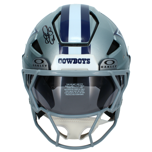 Emmitt Smith Autographed Dallas Cowboys Axiom Authentic Helmet Beckett Witnessed