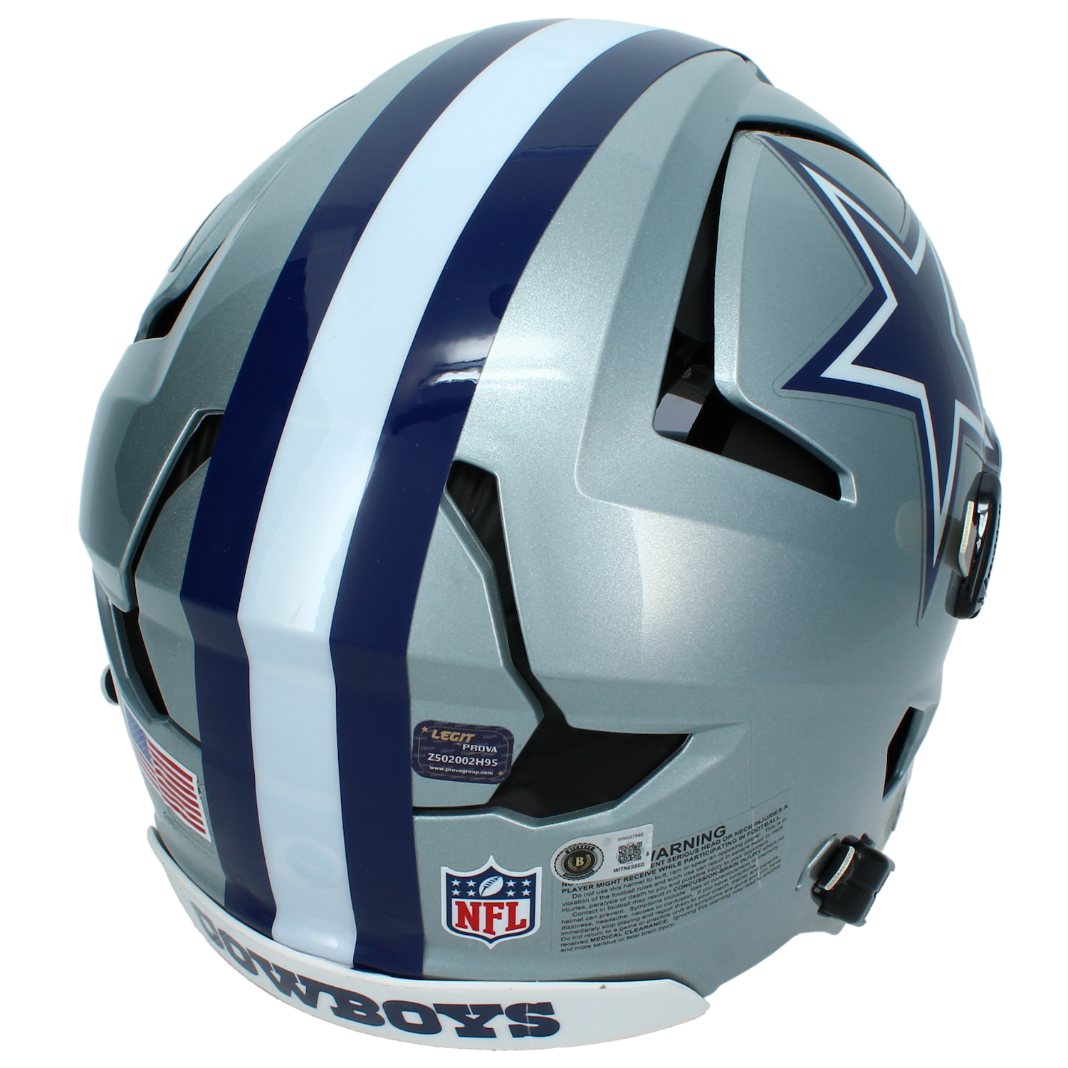 Emmitt Smith Autographed Dallas Cowboys Axiom Authentic Helmet Beckett Witnessed