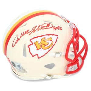 Will Shields Autographed/Inscribed "HOF '15" Kansas City Chiefs RETRO Speed Mini Helmet Beckett