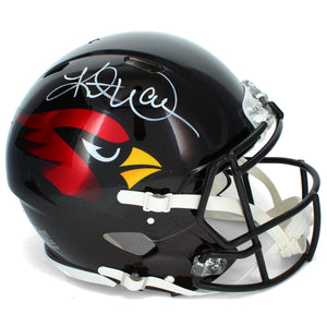 Kurt Warner Autographed Arizona Cardinals Black 2022 Alternate Speed Authentic Helmet Beckett