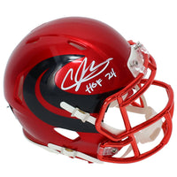 Andre Johnson Autographed/Inscribed "HOF 24" Houston Texans Battle Red Alternate Speed Mini Helmet Beckett