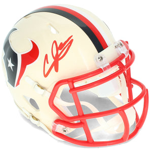Andre Johnson Autographed Houston Texans RETRO Speed Mini Helmet Beckett