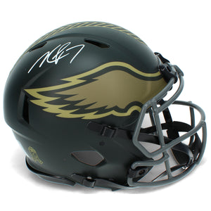 Michael Vick Autographed Philadelphia Eagles 2025 Salute to Service Speed Authentic Helmet Beckett