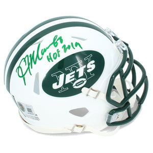 Kevin Mawae Autographed/Inscribed "HOF '19" New York Jets 1998-18 Throwback Speed Mini Helmet Beckett