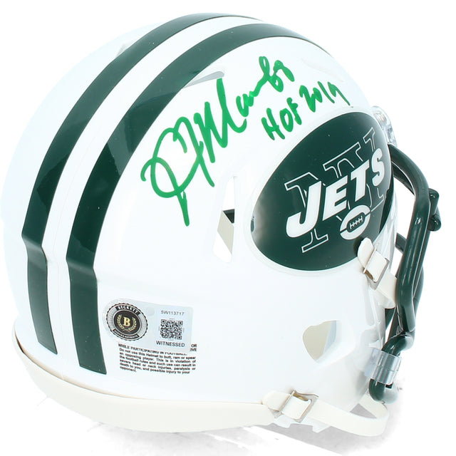Kevin Mawae Autographed/Inscribed "HOF '19" New York Jets 1998-18 Throwback Speed Mini Helmet Beckett