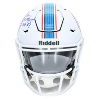 Bruce Matthews Autographed/Inscribed "HOF 07" Tennessee Titans Midi Speedflex Helmet Beckett