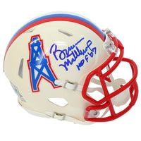 Bruce Matthews Autographed/Inscribed "HOF 07" Tennessee Titans RETRO Speed Mini Helmet Beckett