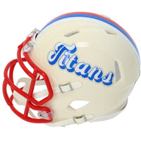 Bruce Matthews Autographed/Inscribed "HOF 07" Tennessee Titans RETRO Speed Mini Helmet Beckett