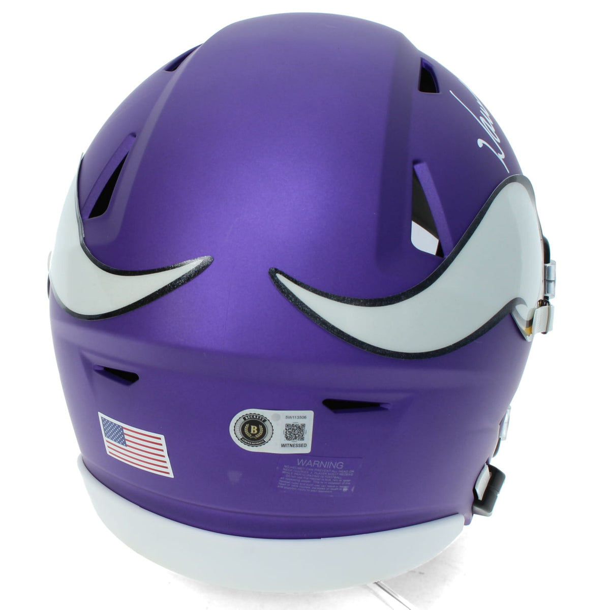 Warren Moon Autographed "HOF '06" Vikings Speedflex Midi Helmet Beckett
