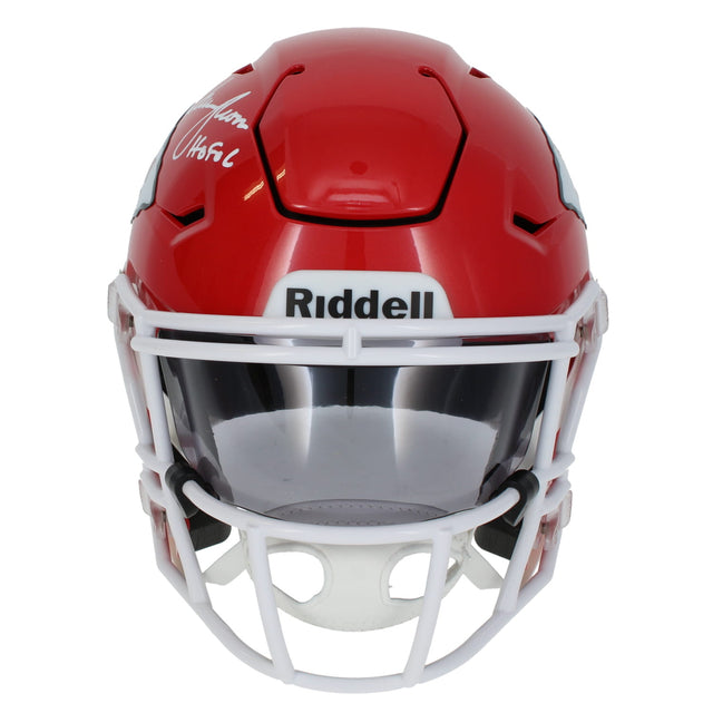 Warren Moon Autographed/Inscribed "HOF '06" Kansas City Chiefs Speedflex Midi Helmet Beckett