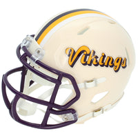 Warren Moon Autographed/Inscribed "HOF 06" Minnesota Vikings RETRO Speed Mini Helmet Beckett