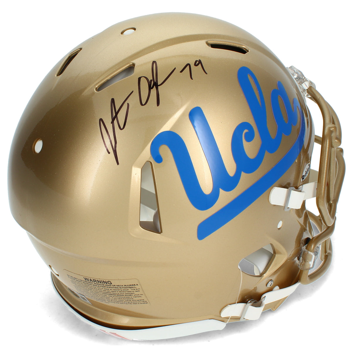 Jonathan Ogden Autographed UCLA Bruins Speed Authentic Helmet Beckett Witnessed