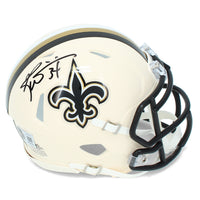 Ricky Williams Autographed New Orleans Saints RETRO Speed Mini Helmet Beckett
