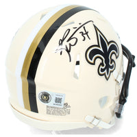Ricky Williams Autographed New Orleans Saints RETRO Speed Mini Helmet Beckett