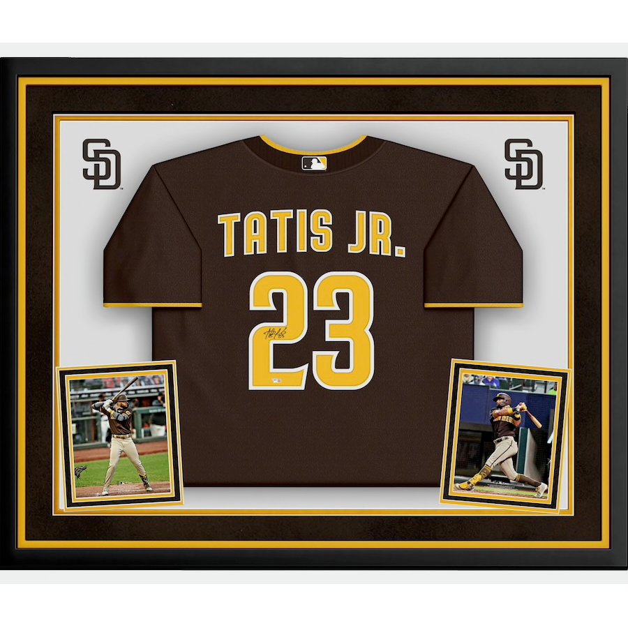 FERNANDO TATIS Jr. Autographed San Diego Padres Framed Nike Away Jersey FANATICS