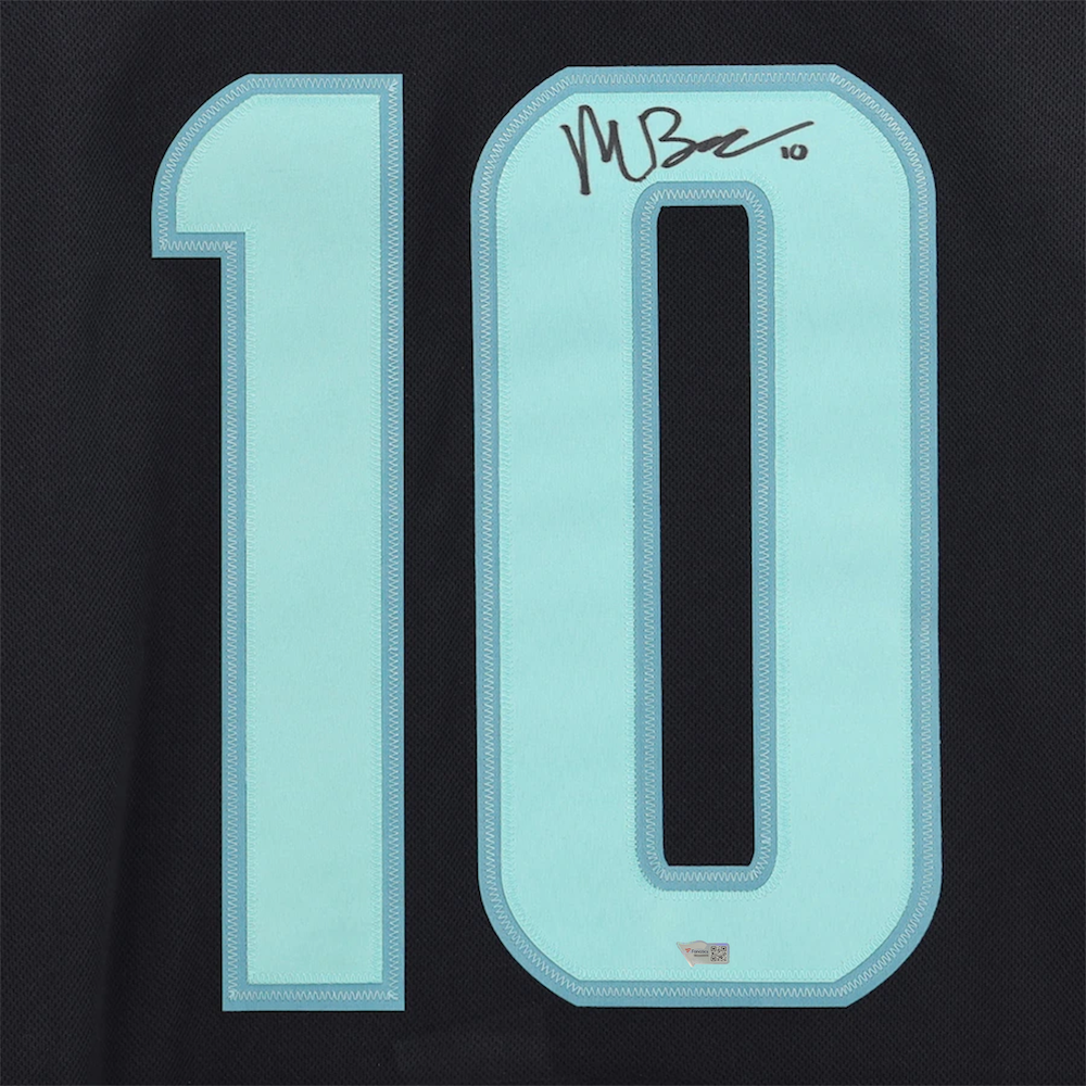 MATT BENIERS Autographed Inaugural Season Patch Seattle Kraken Navy Jersey FANATICS
