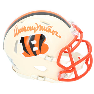 Anthony Munoz Autographed Cincinnati Bengals RETRO Speed Mini Helmet Beckett