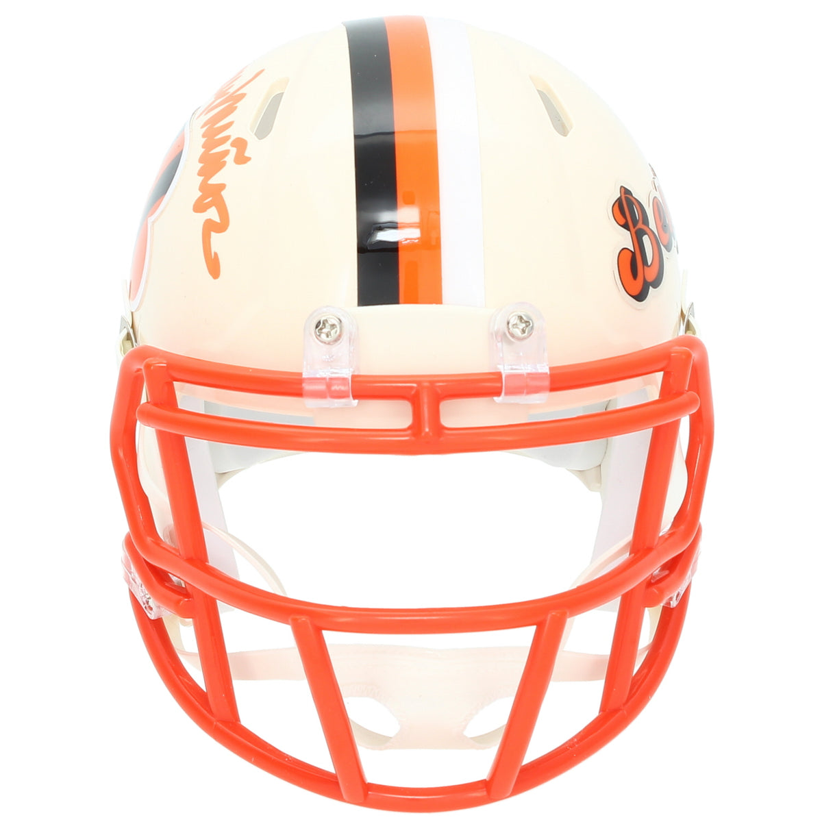 Anthony Munoz Autographed Cincinnati Bengals RETRO Speed Mini Helmet Beckett