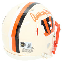 Anthony Munoz Autographed Cincinnati Bengals RETRO Speed Mini Helmet Beckett