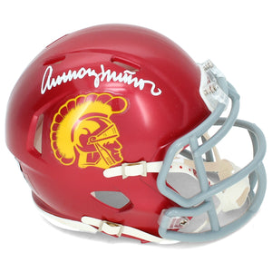Anthony Munoz Autographed USC Trojans Speed Mini Helmet Beckett Witnessed