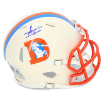 Steve Atwater Autographed Denver Broncos RETRO Speed Mini Helmet Beckett