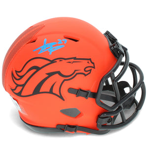Steve Atwater Autographed Denver Broncos RAVE Speed Mini Helmet Beckett