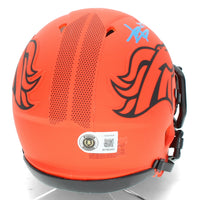 Steve Atwater Autographed Denver Broncos RAVE Speed Mini Helmet Beckett