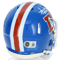 Steve Atwater Autographed Denver Broncos 1975-96 Throwback Speed Mini Helmet Beckett