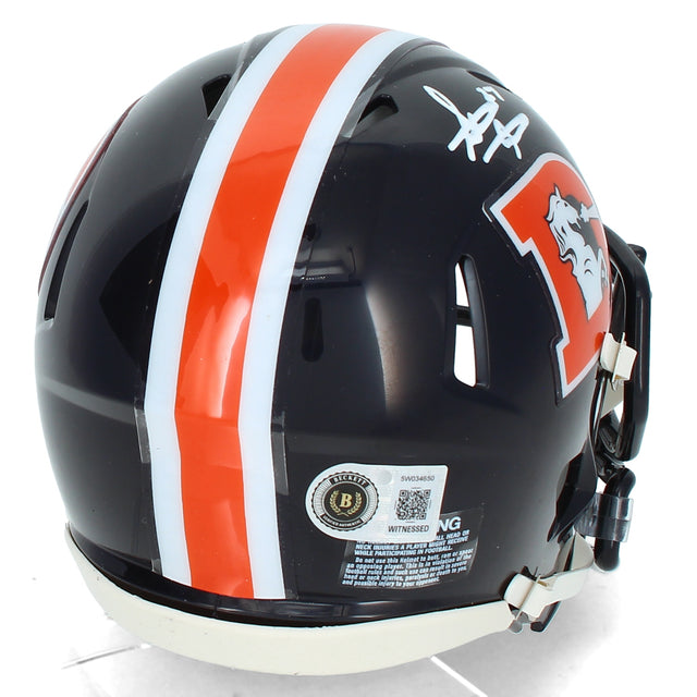 Steve Atwater Autographed Denver Broncos 2022 Color Rush Speed Mini Helmet Beckett
