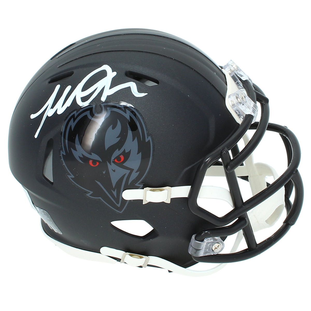Terrell Suggs Autographed Baltimore Ravens Black 2026 Alternate Speed Mini Helmet Beckett