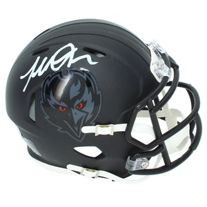 Terrell Suggs Autographed Baltimore Ravens Black 2026 Alternate Speed Mini Helmet Beckett