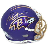 Terrell Suggs Autographed Baltimore Ravens Purple 2026 Alternate Speed Mini Helmet Beckett