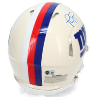 Phil Simms Autographed New York Giants RETRO Speed Authentic Helmet Beckett