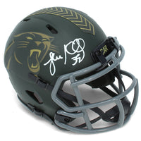 Luke Kuechly Autographed Carolina Panthers 2025 Salute to Service Speed Mini Helmet Beckett