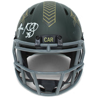 Luke Kuechly Autographed Carolina Panthers 2025 Salute to Service Speed Mini Helmet Beckett