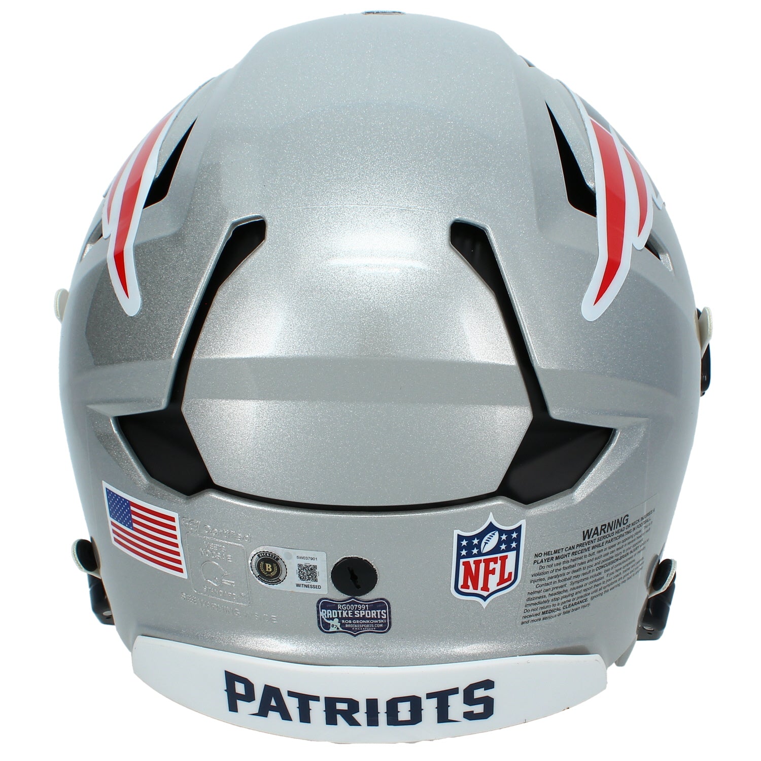 Rob Gronkowski Autographed New England Patriots Axiom Authentic Helmet Radtke