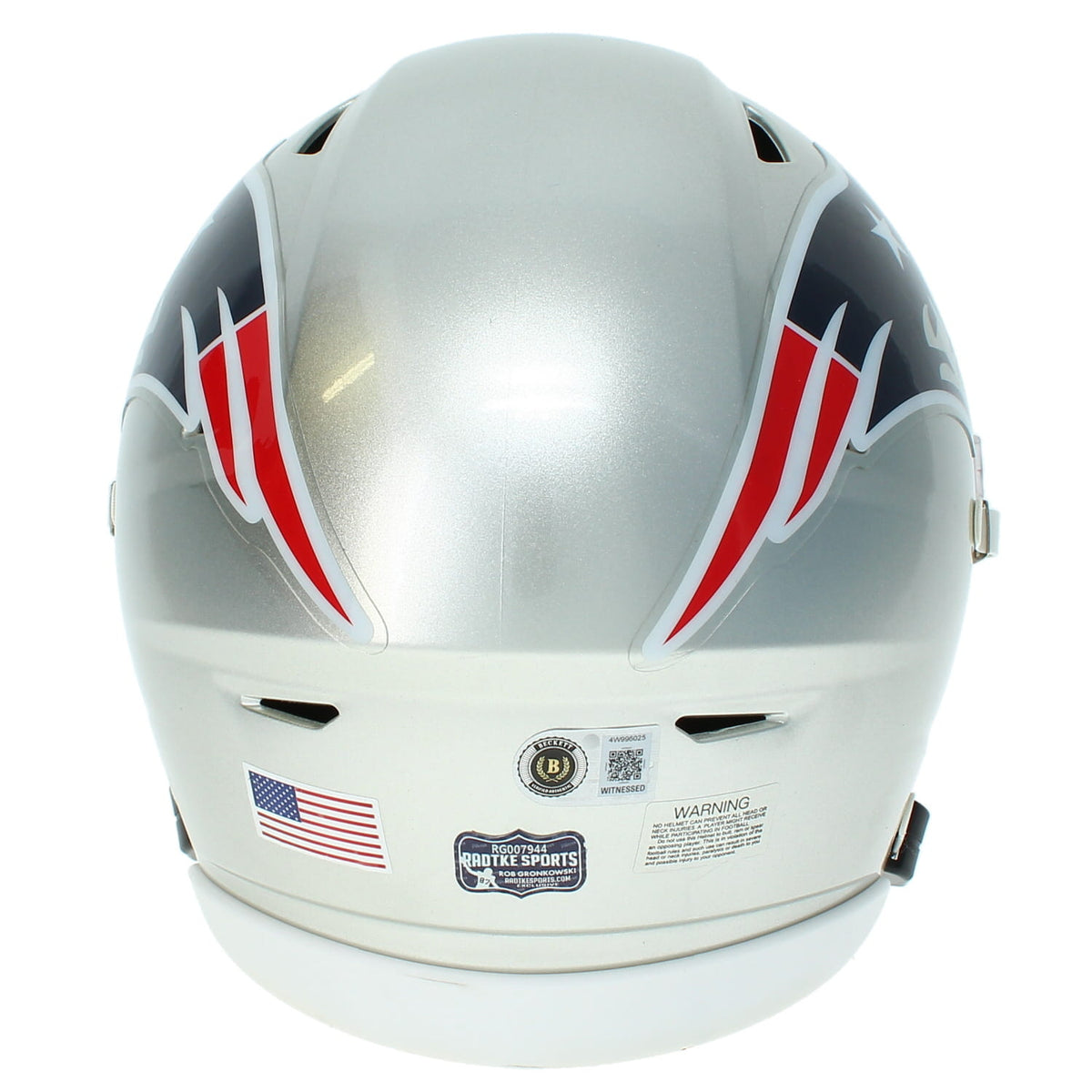 Rob Gronkowski Autographed New England Patriots Speedflex Midi Helmet Radtke