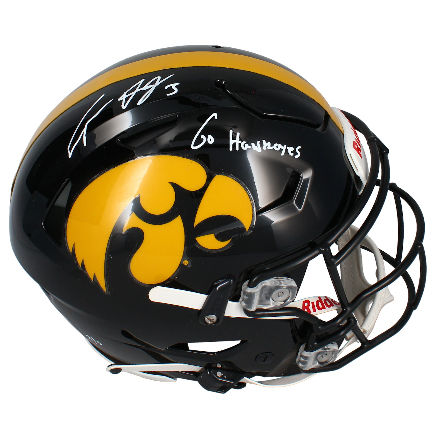 Cooper DeJean Autographed Iowa Hawkeyes Authentic SpeedFlex Helmet Fanatics