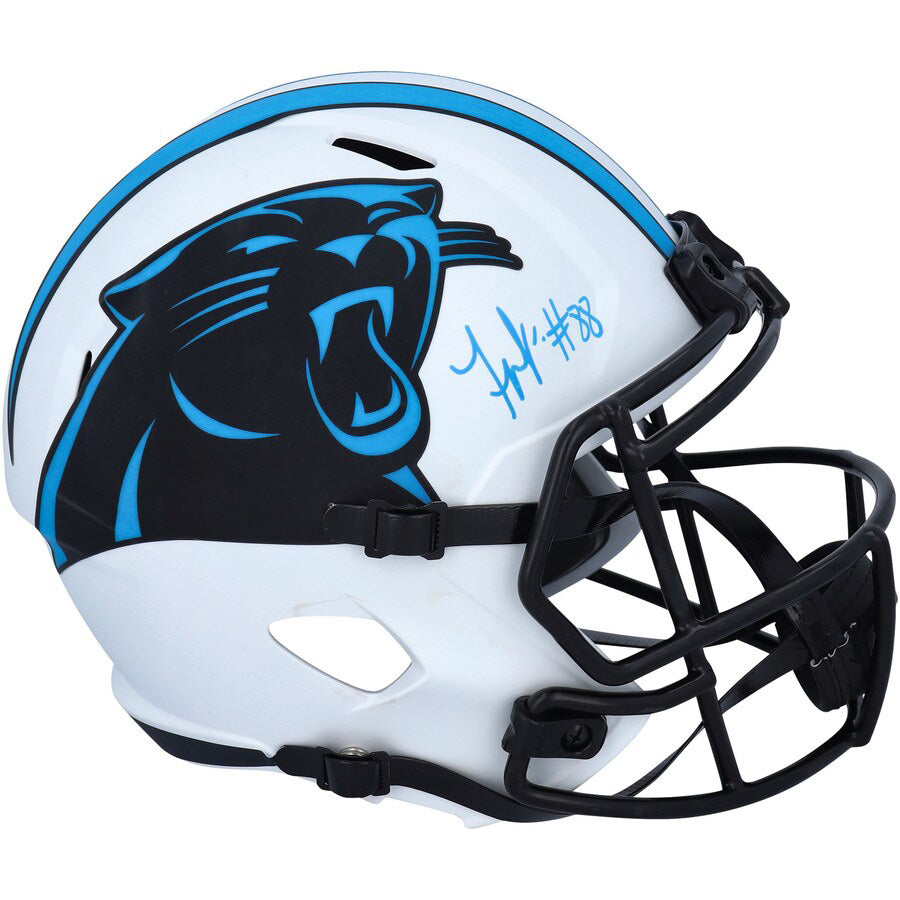 TERRACE MARSHALL Jr. Autographed Carolina Panthers Lunar Eclipse Speed Helmet FANATICS
