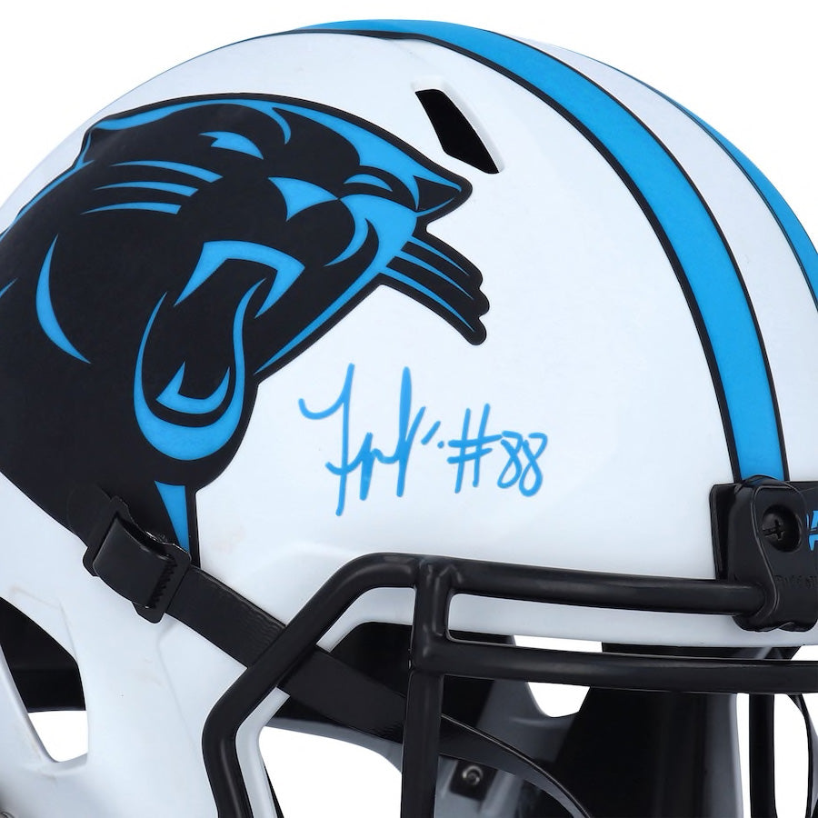 TERRACE MARSHALL Jr. Autographed Carolina Panthers Lunar Eclipse Speed Helmet FANATICS