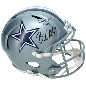 Brandon Aubrey Autographed/Inscribed "AMERICA'S TEAM" Dallas Cowboys Speed Full Size Helmet Beckett