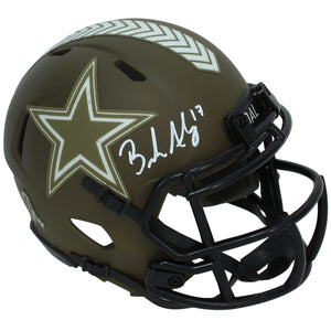 Brandon Aubrey Autographed Dallas Cowboys 2022 Salute to Service Speed Mini Helmet Beckett