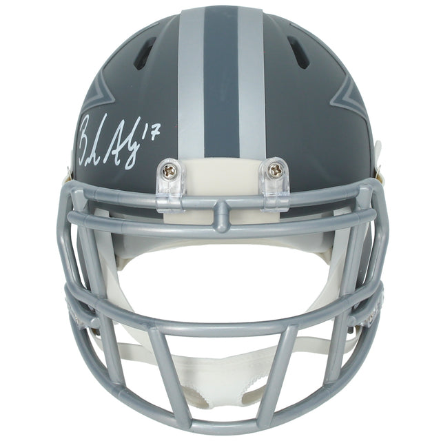 Brandon Aubrey Autographed Dallas Cowboys Slate Speed Mini Helmet Beckett