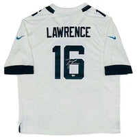 TREVOR LAWRENCE Autographed Jaguars Nike White Game Jersey FANATICS