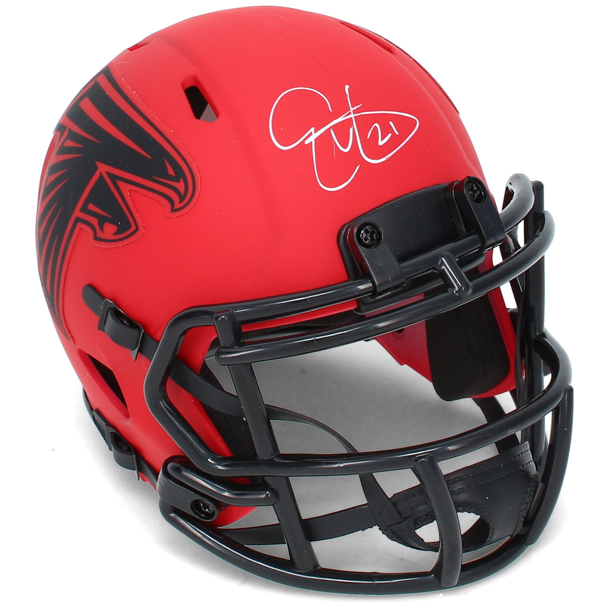 Eric Metcalf Autographed Atlanta Falcons RAVE Speed Mini Helmet GTSM Witnessed
