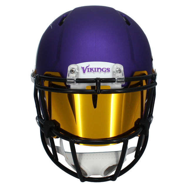 Justin Jefferson Autographed Vikings Authentic Speed Helmet w/ Visor Fanatics